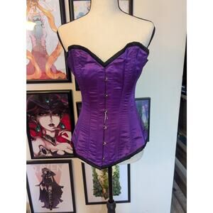 Purple Satin Corset Size 22